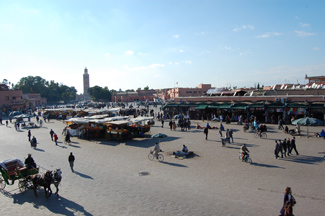 La plaza de Jemaa el Fna en Marrakech es uno de sus símbolos.