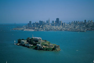Panorámica de Alcatraz y San Francisco al fondo