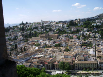 Perspectiva del Albaicín desde la Alhambra