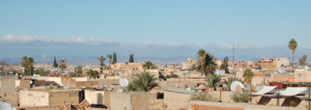 Los tejados de Marrakech vistos desde lo alto del palacio El Badi