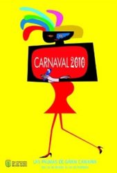 El colorido cartel del Carnaval de Las Palmas 2010