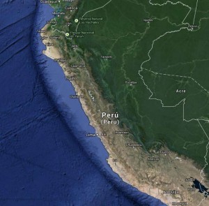 Mapa satélite de Perú