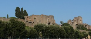 La Colina del Palatino con los restos de su principal Palacio