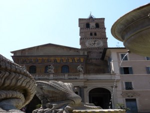 La Basílica vista desde la fuente de Carlo Fontana