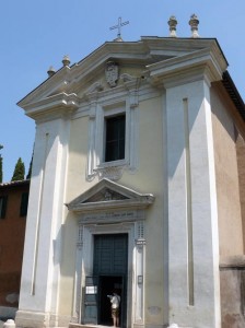 La pequeña iglesia Domine Quo Vadis