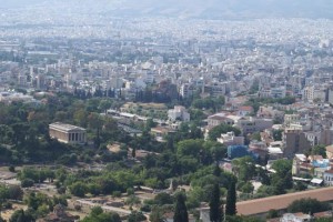 El Ágora griega y una parte de la periferia de Atenas